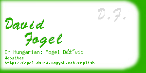 david fogel business card